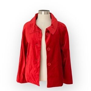 Talbots red velvet coat